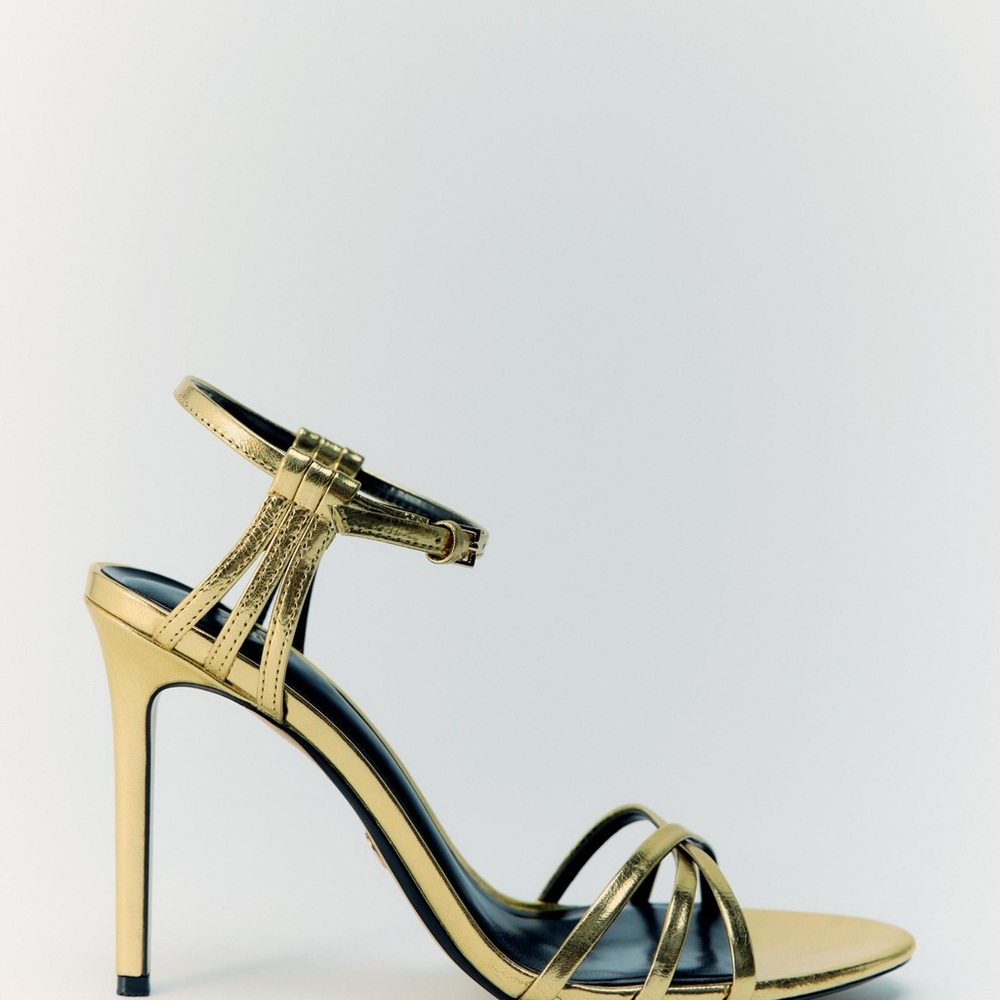 Zara Gold Heels